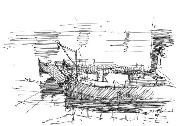 Alte Schiffe im Hafen