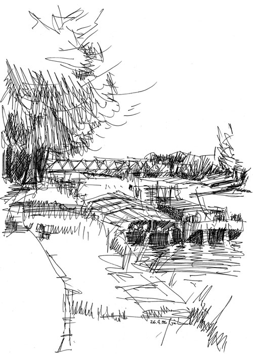 Vor Anker auf der Elbe